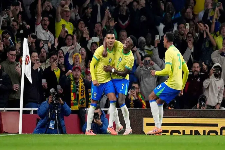 Brazil celebrates first win after beating Senegal