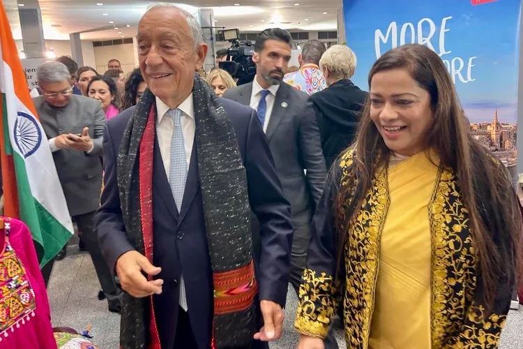 Indian Exhibition at Diplomatic Bazaar 2025, Welcome to President of Portugal