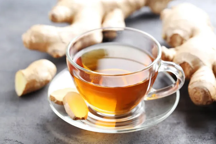 Ginger tea to reduce lung inflammation in winter