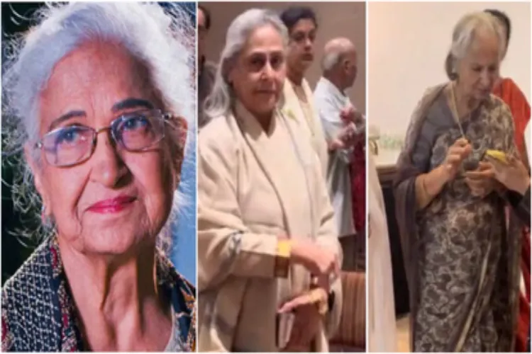 Waheeda Rehman and Jaya Bachchan pay tribute at actress Kamini Kaushal's prayer meet