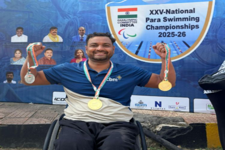 Shams Alam creates history at the National Para Swimming Championships, wins three medals and sets new national record
