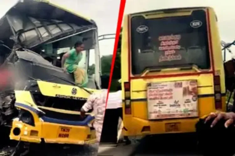 Tamil Nadu: 11 killed, 60 injured in head-on collision between two buses