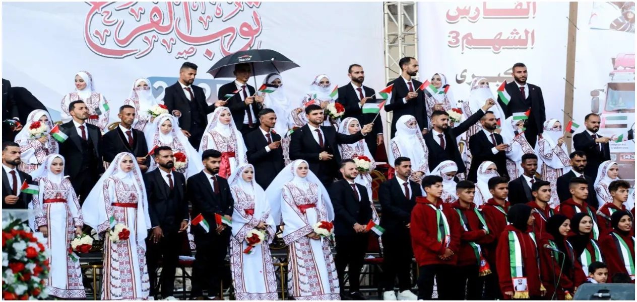 A ray of hope in war-torn Gaza: A mass wedding for 54 couples amid rubble and ruins