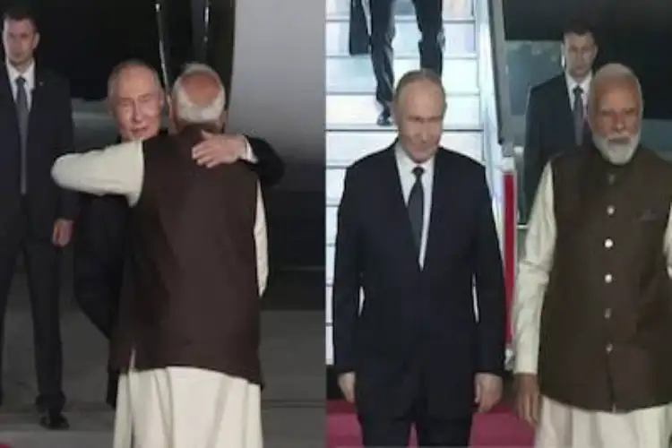 PM Modi, Putin travel in same car after Russian President's arrival at Palam airport