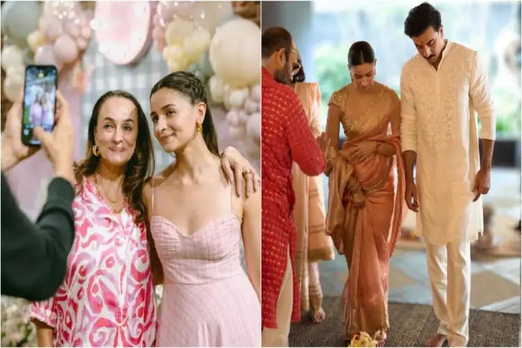 Pics: Alia Bhatt, Ranbir Kapoor perform grih pravesh pooja at their new home, Raha Kapoor's birthday makes it more special