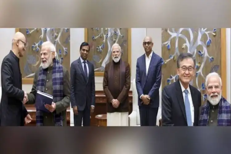 Cognizant, Microsoft and Intel CEOs meet PM Modi on a trot; promise investments in India