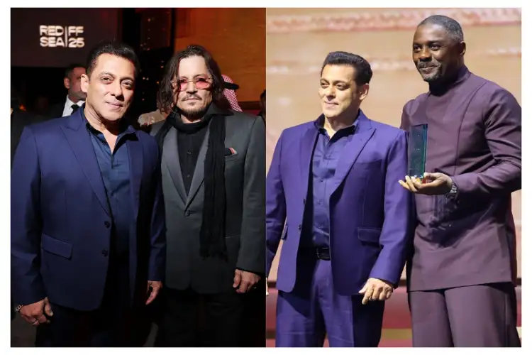 Salman Khan poses with Johnny Depp at Red Sea Film Festival, honours Hollywood star Idris Elba