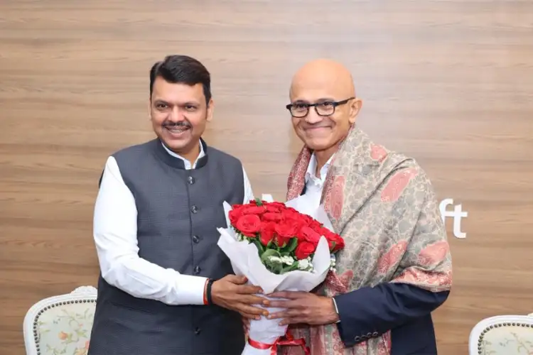 Devendra Fadnavis meets Satya Nadella, discusses AI's potential
