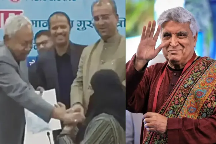 Javed Akhtar reacted sharply to the removal of the veil.