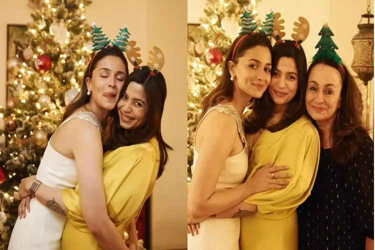 Alia Bhatt had an intimate Christmas party with her family, including Neetu Kapoor and Soni Razdan.