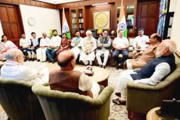 Lok Sabha Speaker Om Birla held a meeting with party leaders on the conclusion of the session.