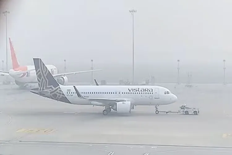 Dense fog affects Delhi airport; 177 flights cancelled, over 500 delayed.