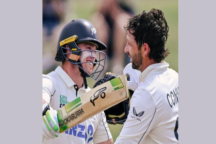 Conway and Latham hit centuries as New Zealand set a target of 462 for West Indies.