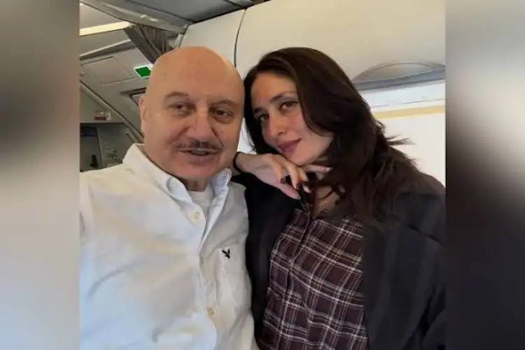 Anupam Kher remembers meeting Bebo 25 years ago, reunites with her on Delhi flight