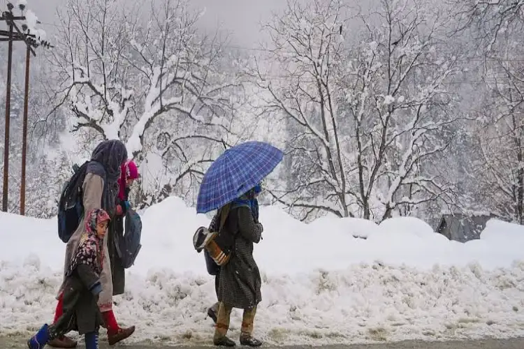 J-K: Chillai Kalan starts with rainfall and snow in Kashmir Valley
