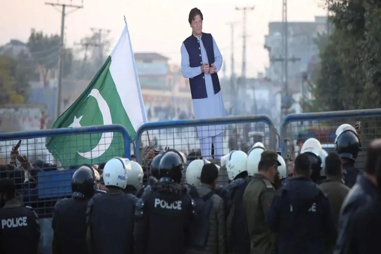 After being sentenced to 17 years in prison, Imran Khan calls for a nationwide movement amidst tight security.