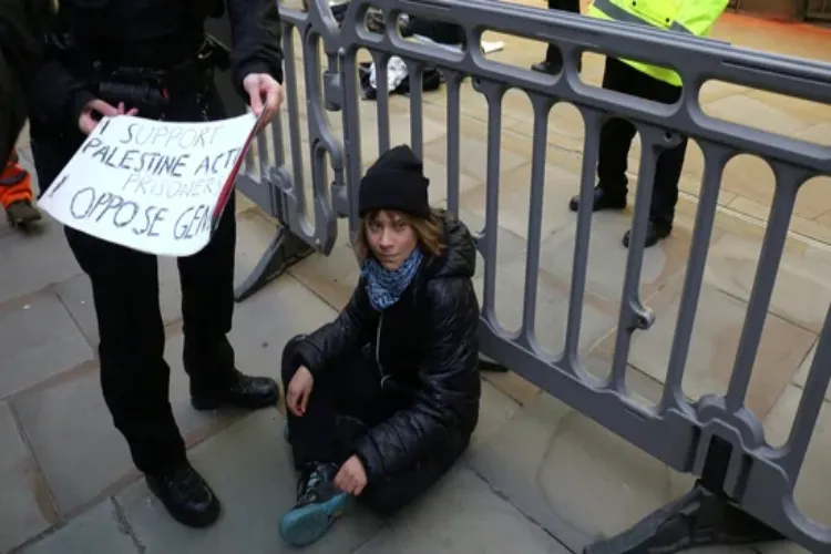 Greta Thunberg arrested during pro-Palestine protest in Britain.