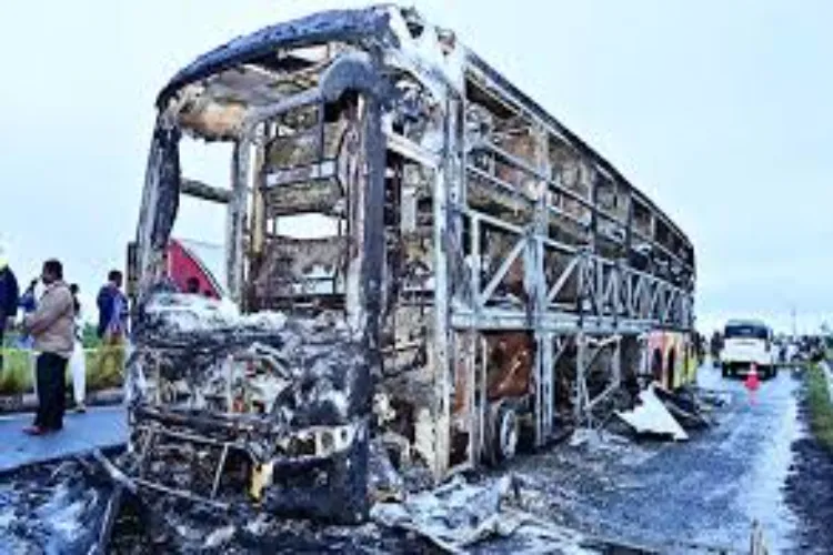 Horrific road accident in Karnataka: 9 killed in truck-bus collision, most burned alive.