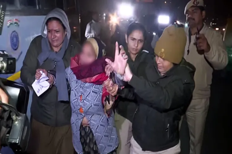 Victim's family protests outside Delhi High Court after Kuldeep Singh Sengar is granted bail in Unnao rape case.