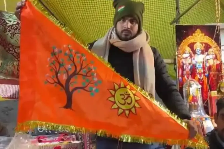 Demand surges for Ram Mandir flag in Ayodhya, shopkeepers give special orders