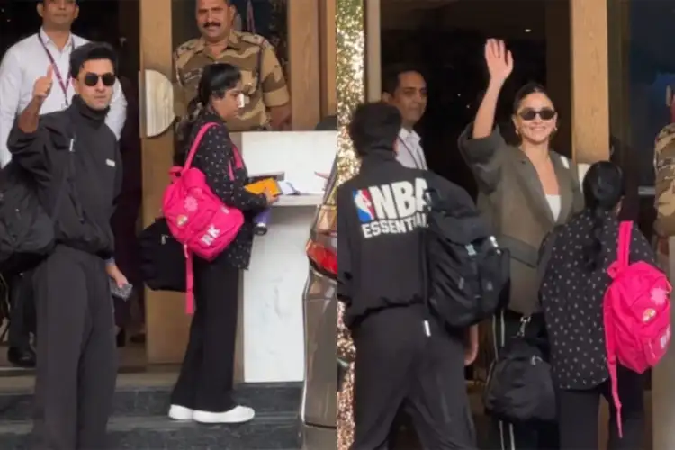 Ranbir Kapoor flaunts new look as he jets off with Alia Bhatt for vacation