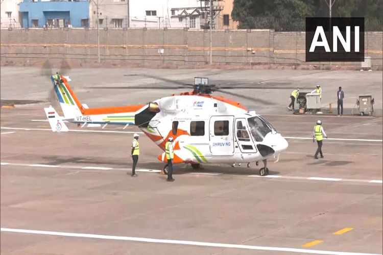 Union Civil Aviation Minister flags off helicopter 'Dhruv NG' in Bengaluru