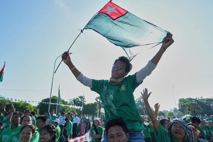 Myanmar's military-backed party claims strong lead in first round of election