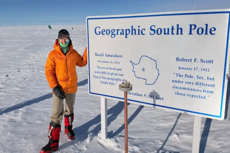 At 18, naval officer’s daughter becomes youngest Indian to ski to South Pole