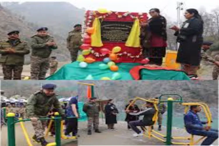Jammu and Kashmir: An open-air gym inaugurated at the 84th Battalion headquarters of the CRPF in Ramban.