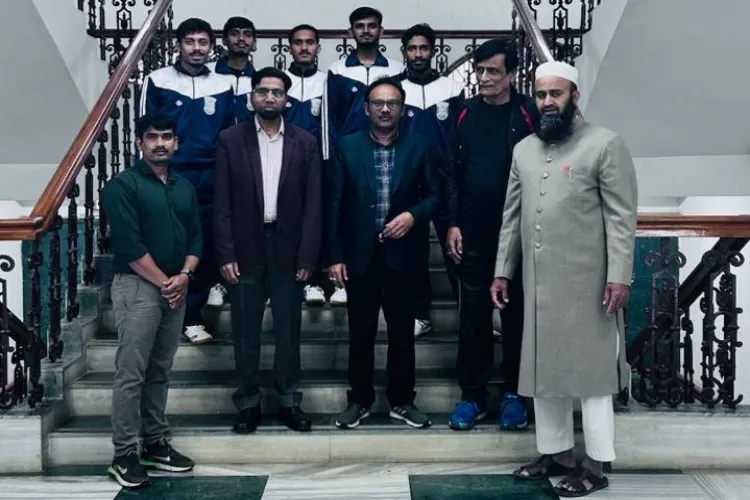 The MANUU men's badminton team has departed to participate in the South Zone Inter-University Tournament.