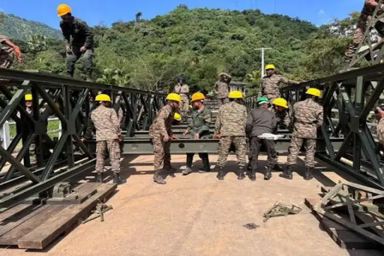 Operation Sagar Bandhu: Indian Army engineers launch 100-ft Bailey Bridge to restore connectivity