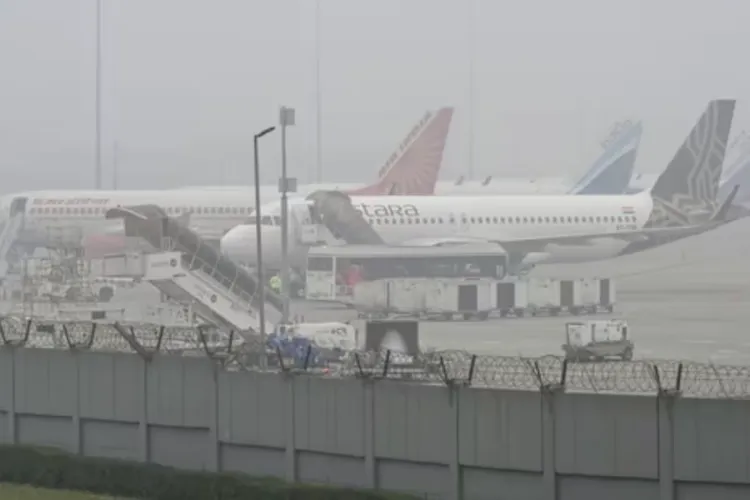 Delhi shrouded in fog, air quality in the 'poor' category; flights delayed at IGI Airport.
