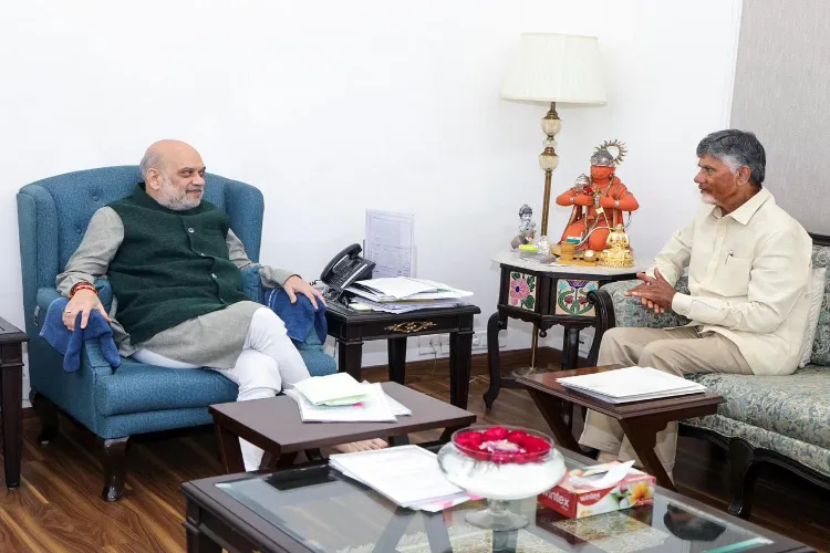 Chandrababu Naidu met with Amit Shah and demanded that Amaravati be granted the status of a statutory capital.
