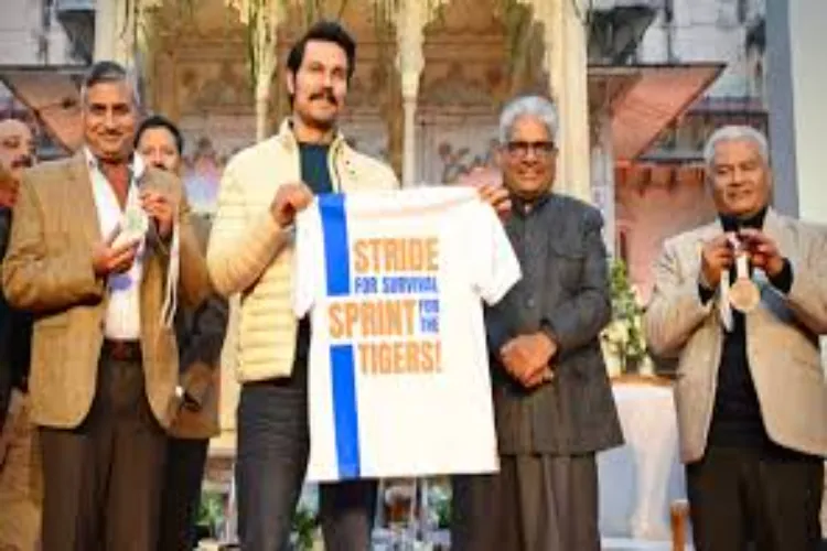 Rajasthan: Bhupendra Yadav and Randeep Hooda unveiled the medal for the ‘International Tiger Marathon’.