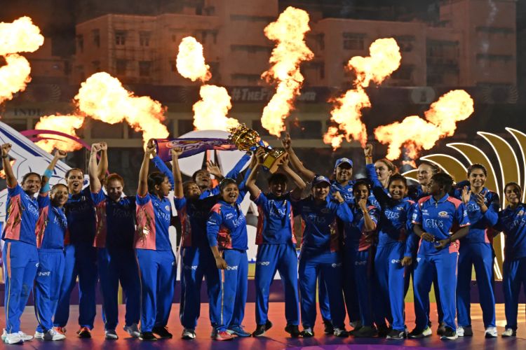 Mumbai Indians are the leading contenders for their third WPL title, with RCB and Delhi Capitals also in contention.