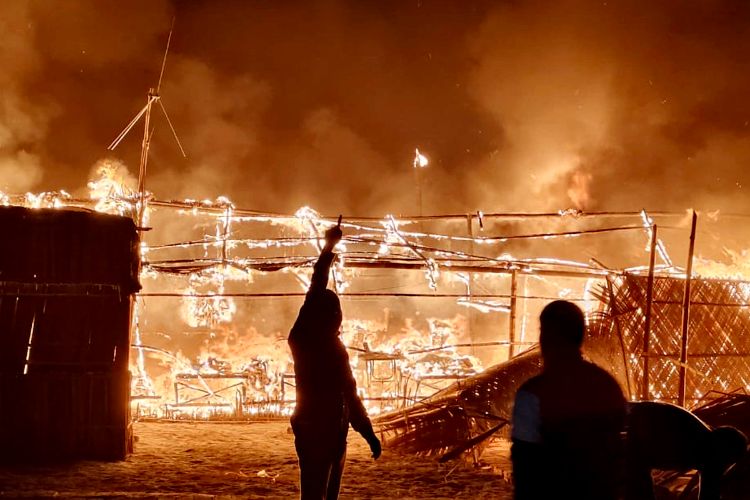 Several temporary structures destroyed in fire at Gangasagar Mela site