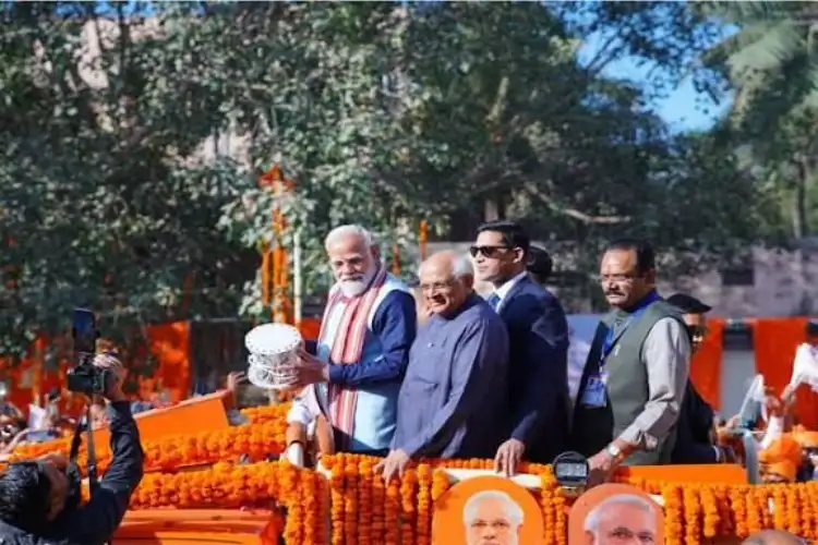 PM Narendra Modi participates in 'Shaurya Yatra' of the 'Somnath Swabhiman Parv'