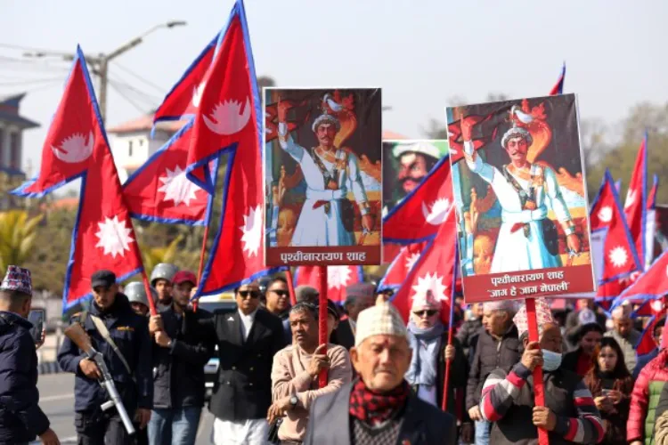 In Nepal, pro-monarchy supporters hold rally, demand for restoration of King Gyanendra intensifies.