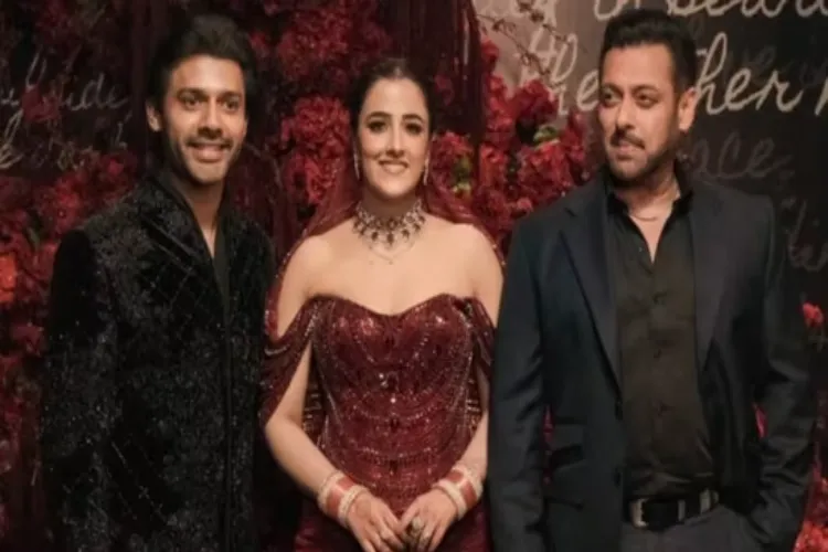 Salman Khan attended Nupur Sanon and Stebin Ben's wedding reception, and the groom expressed his gratitude.
