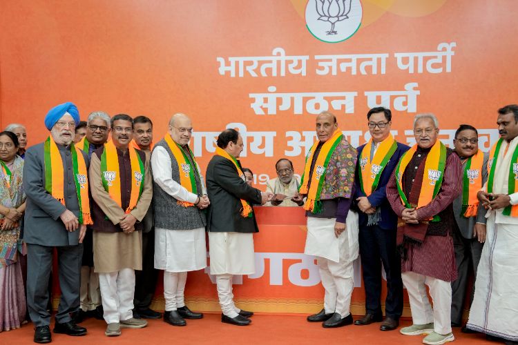 BJP President Election: Senior leaders file nomination papers for Nitin Naveen