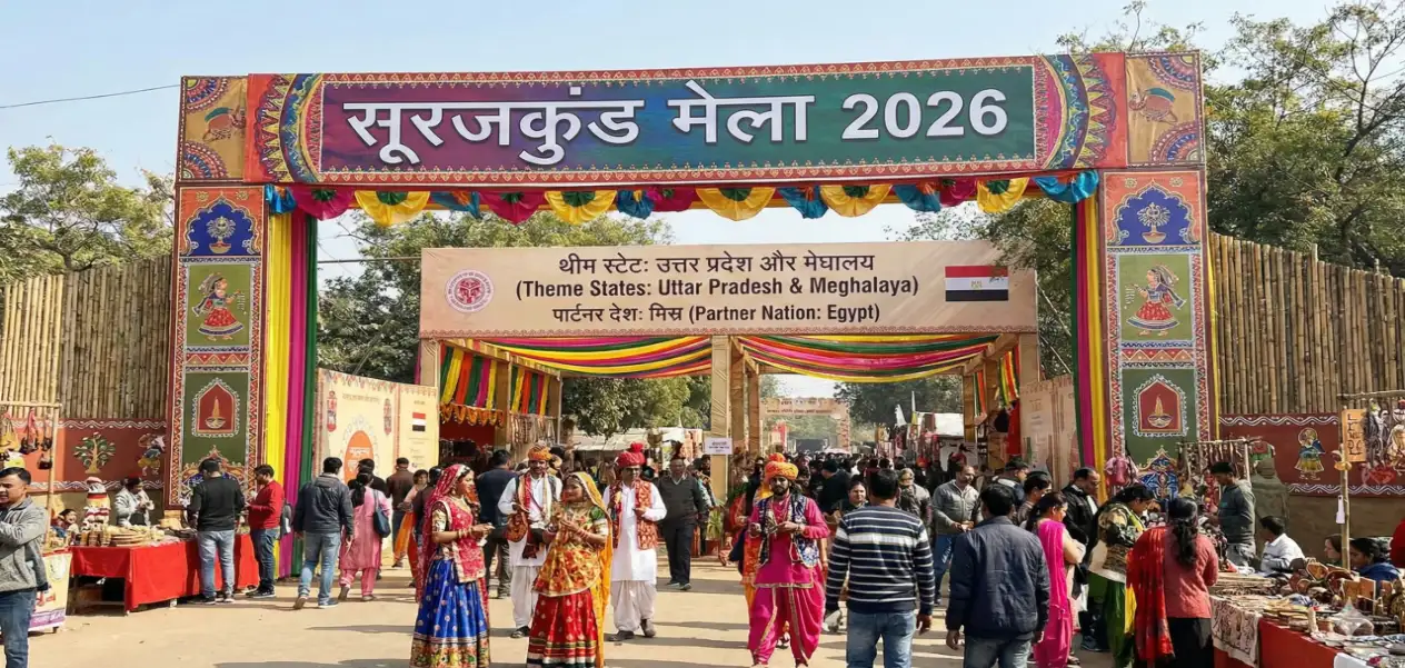 39th Surajkund International Crafts Fair 2026: A cultural arrival of Egypt in the lap of the Aravalli hills.