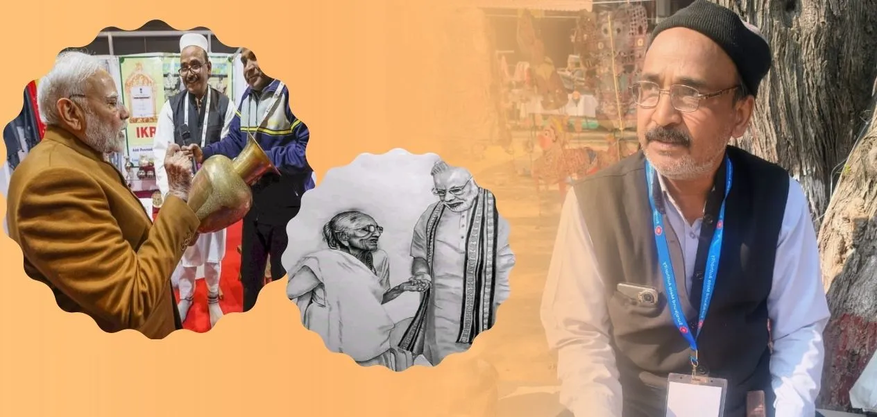 Ikram Hussain won the heart of Prime Minister Narendra Modi with his artwork.