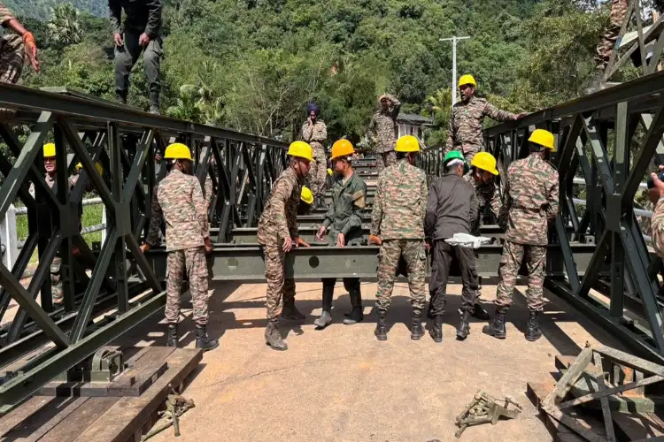 Indian Army transports ten extra-wide bridges under Operation Sagarbandhu to Sri Lanka