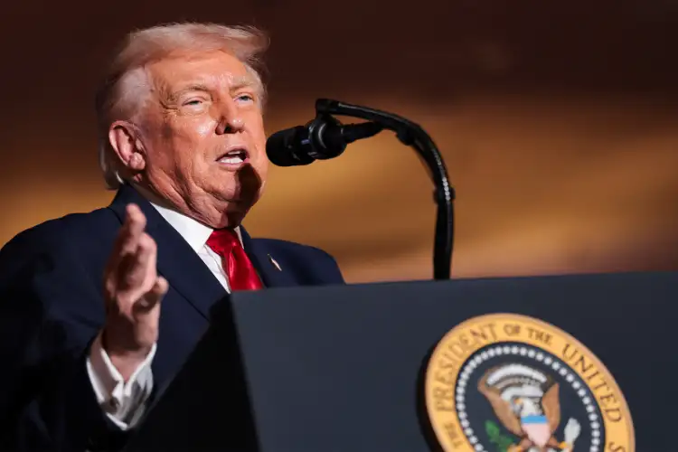 Trump credits record market, national security gains to 