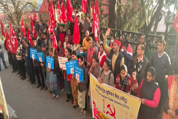 Trade unions stage protest in Chennai; CITU State president condemns labour codes