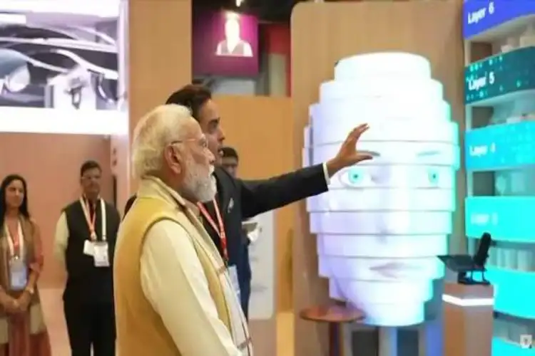 Akash Ambani showcases Jio's AI ecosystem to PM Modi at Jio AI Pavilion during India AI Impact Summit 2026