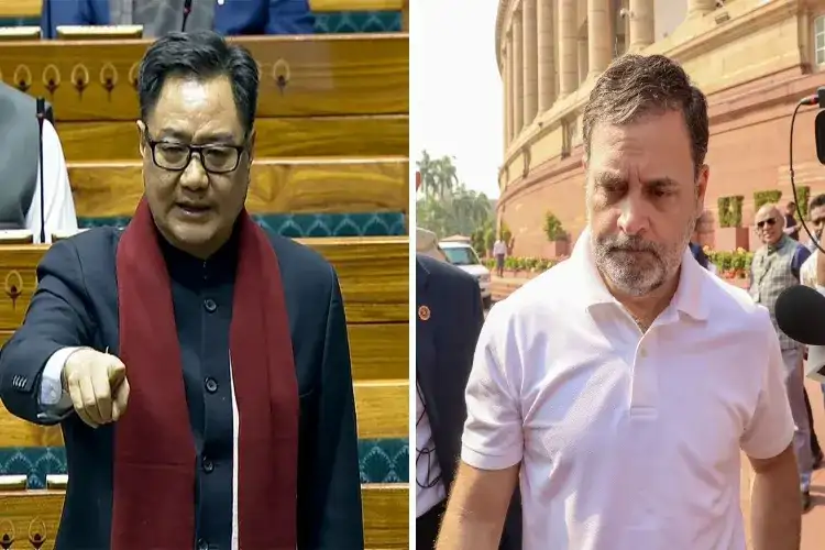 Union Minister Kiren Rijiju says Rahul Gandhi 
