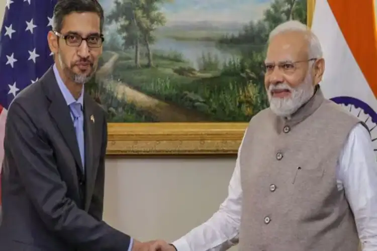 Google CEO Sundar Pichai meets Prime Minister Narendra Modi