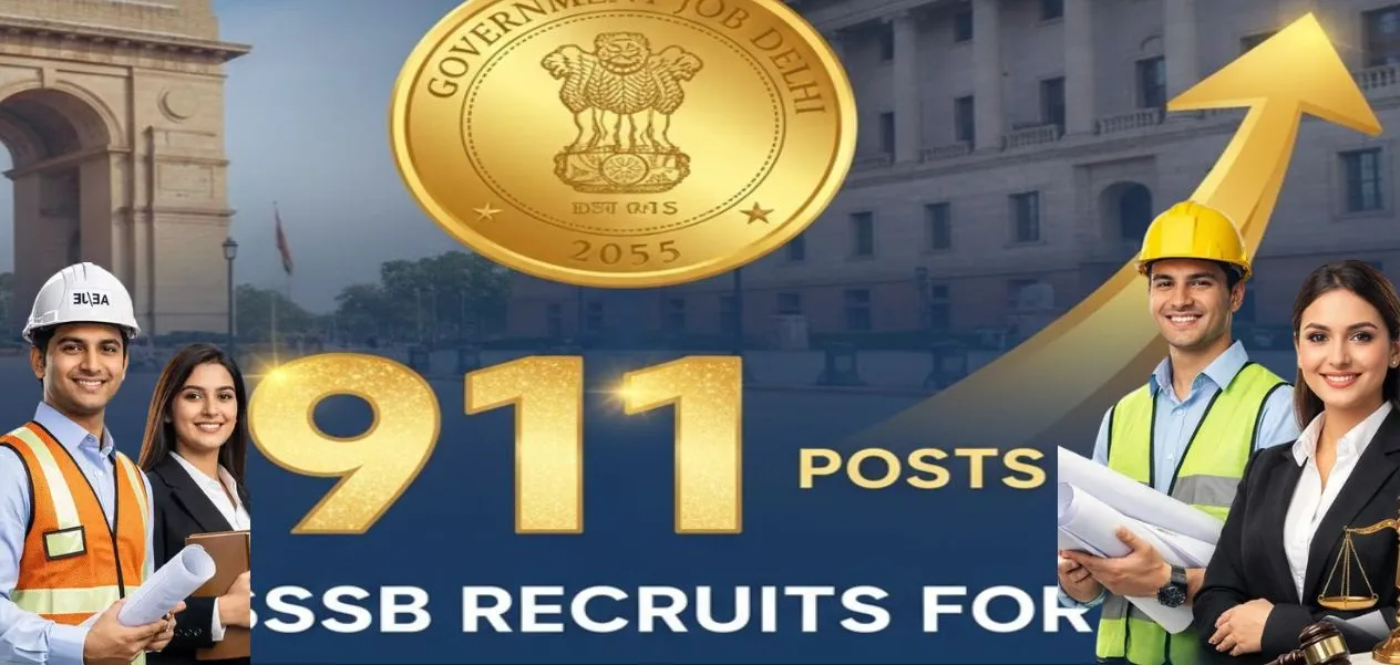 Golden opportunity for government jobs in Delhi: DSSSB recruits for 911 posts