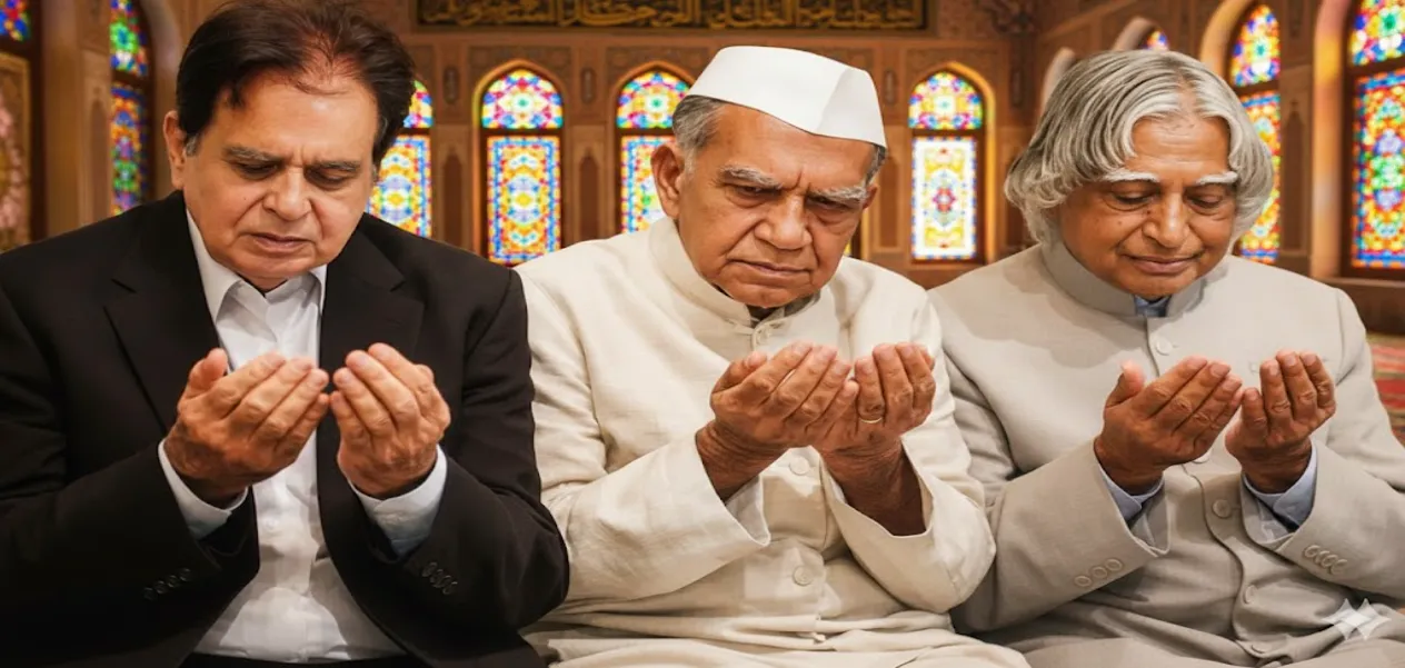 Mahmood and Ayaz stood in the same row, there was no Kalam, no Hamid Ansari and no Dilip Kumar.AI photo